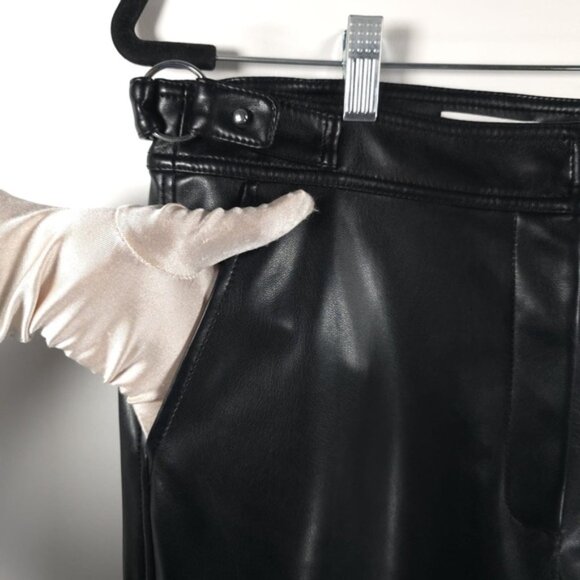 NWT JONATHAN SIMKHAI Faux Leather Wide Leg Pants STYLE 522-4058-V Jamie Size 10 - Picture 10 of 15